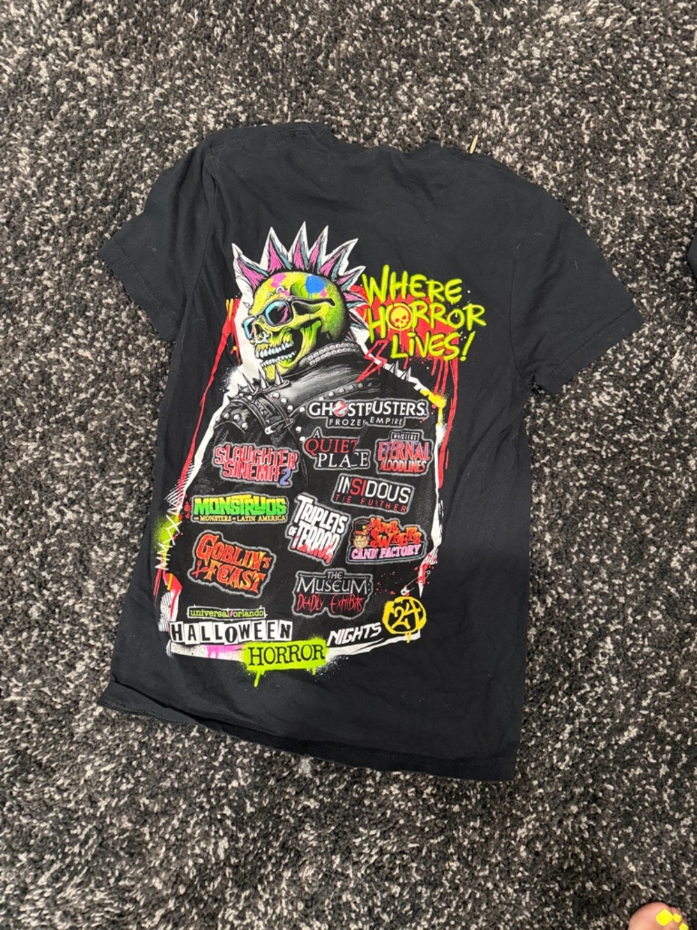 Halloween Horror Nights Kids Black Graphic Tee - Where Horror Lives